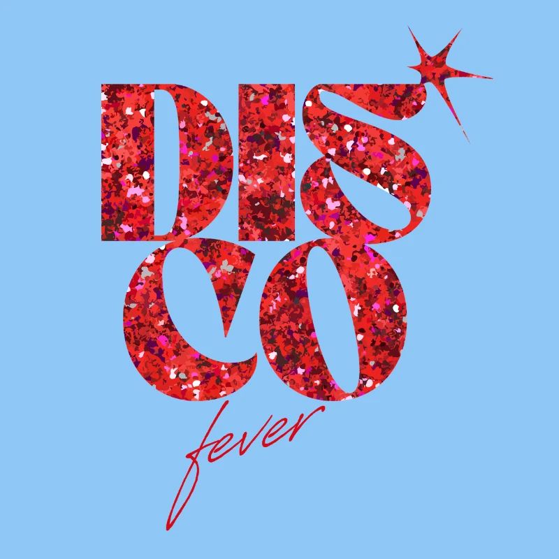 Disco Fever Glitter Liebe Statement Design