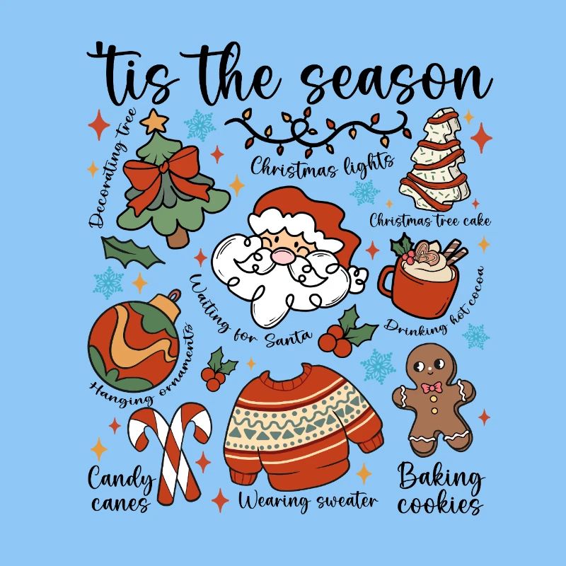 Gemütliche Weihnachts-Doodle-Parade