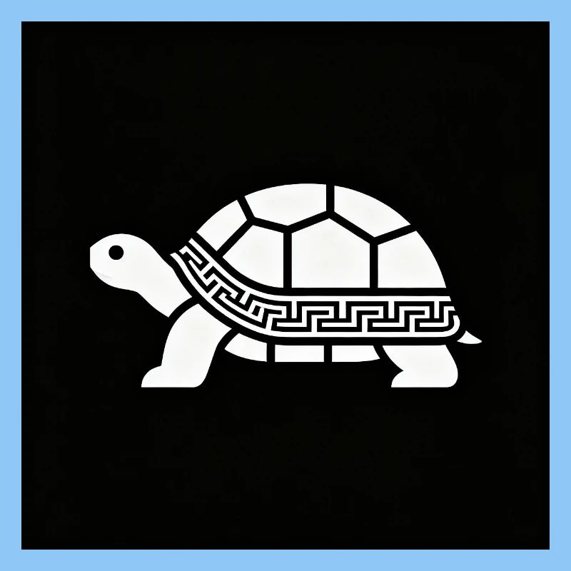 Geometric turtle with pattern