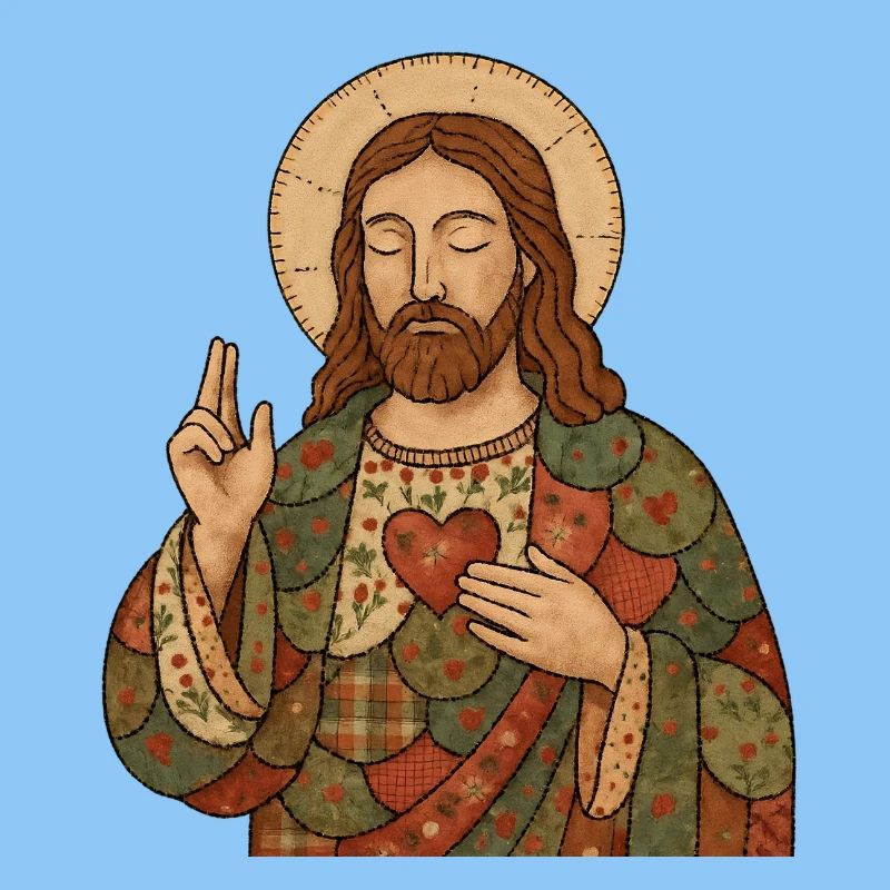 Christmas Patchwork Jesus