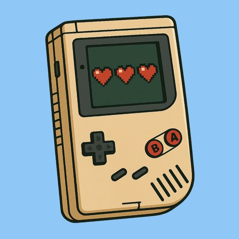 Retro Gameboy Herzdesign