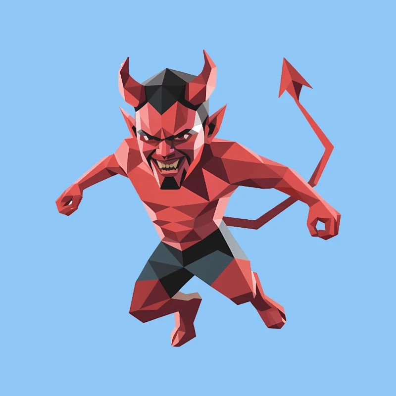 Devil - Cool Low Poly Logo