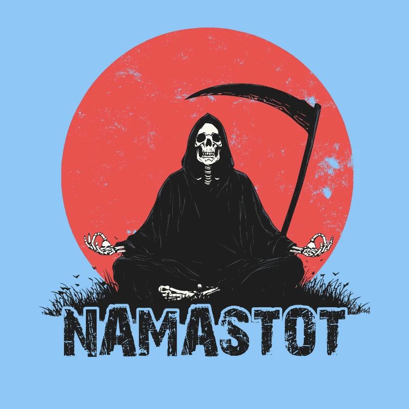 Grim Reaper Does Yoga – Funny Grim Reaper Design