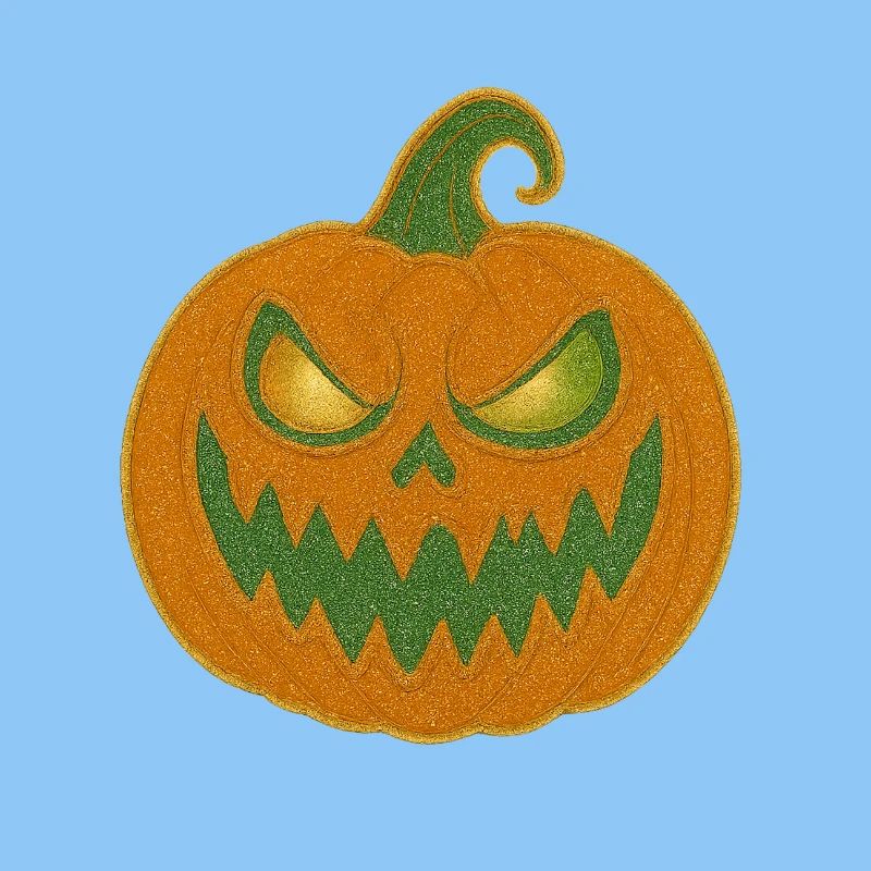 Grim Pumpkin Halloween Patch
