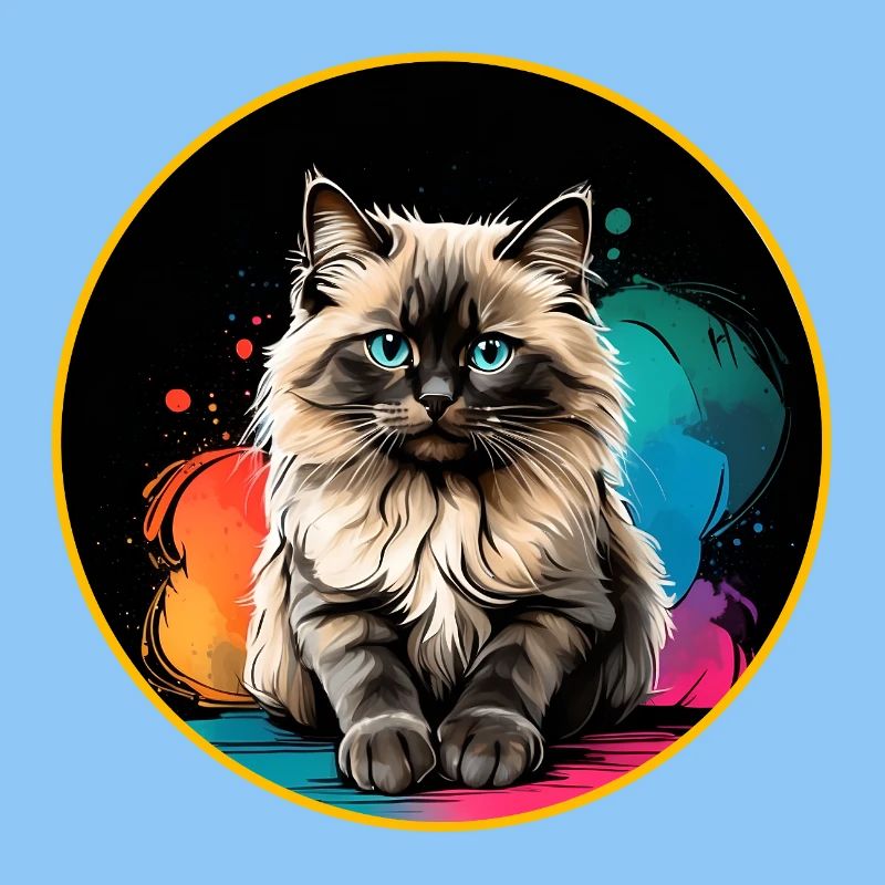 Portrait de chat Ragdoll