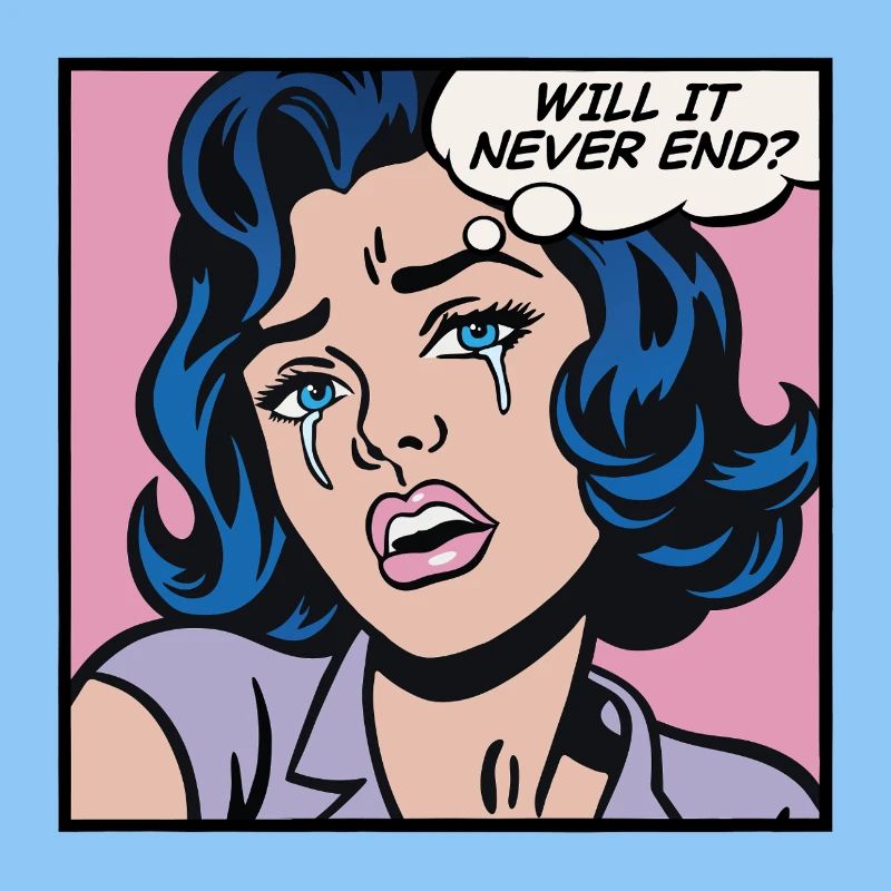 Wird es nie enden? Pop-Art-Mädchen