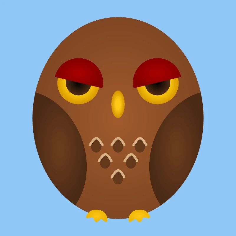 Grumpy Owl Silhouette