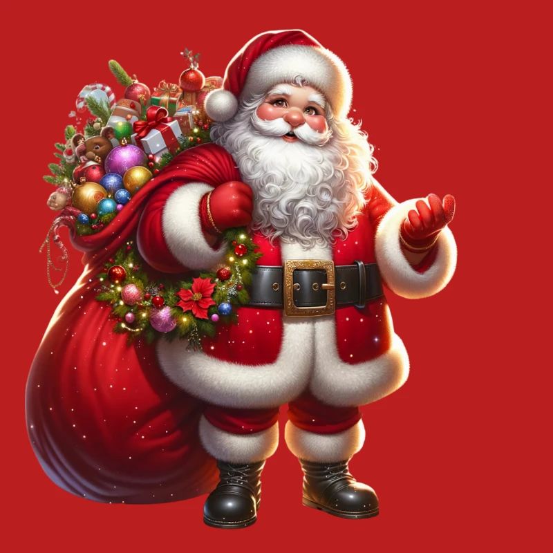 Weihnachtsmann mit Geschenksäckchen