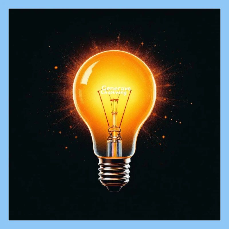 Glowing Idea Light Bulb