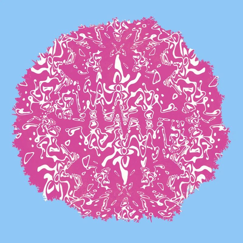 Circle Rose Pink Pattern