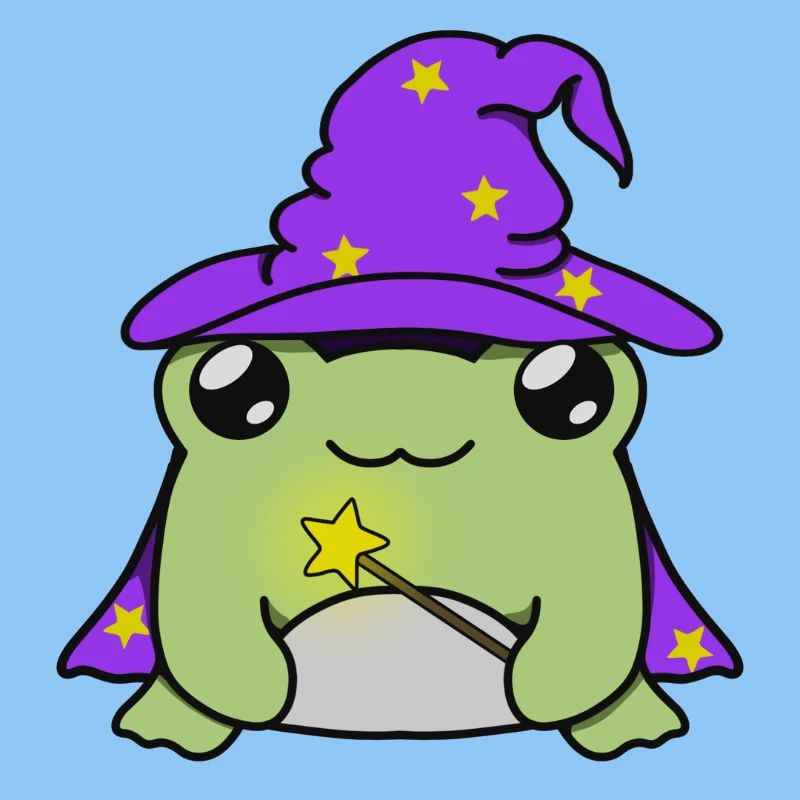 Wizard frog with hat