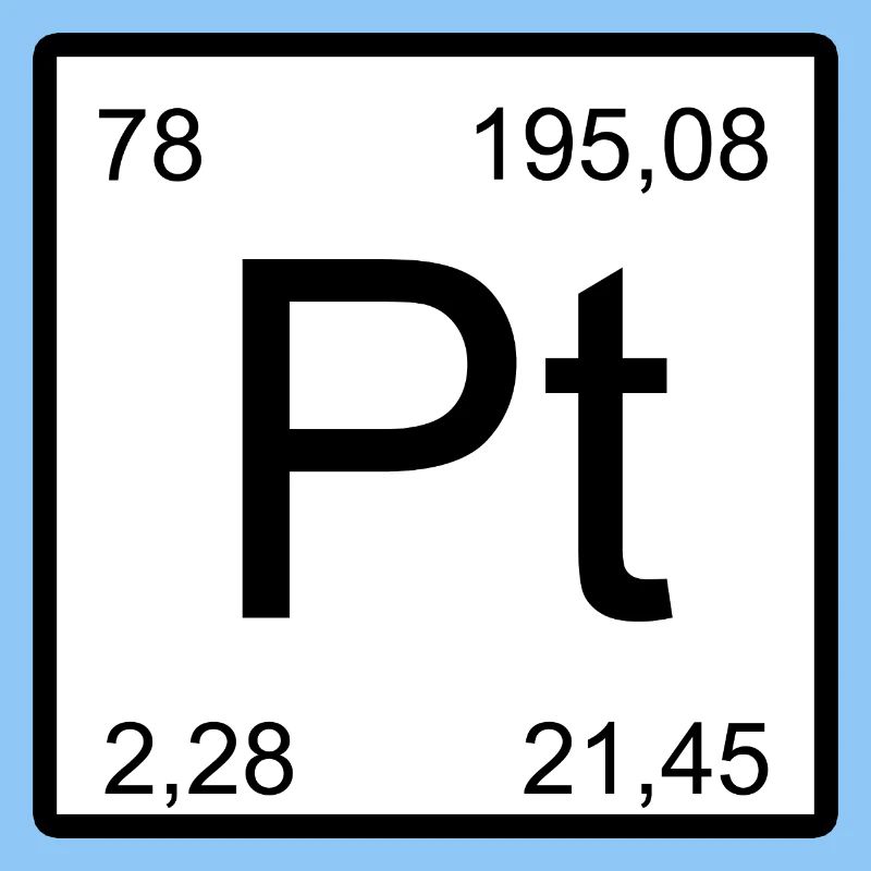 Platinum Pt Element Typog