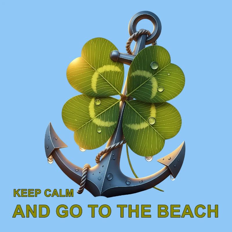 Devise de la plage Shamrock Anchor