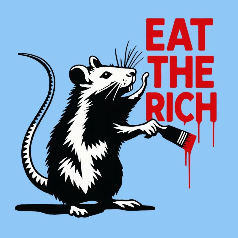 Rat with a red message