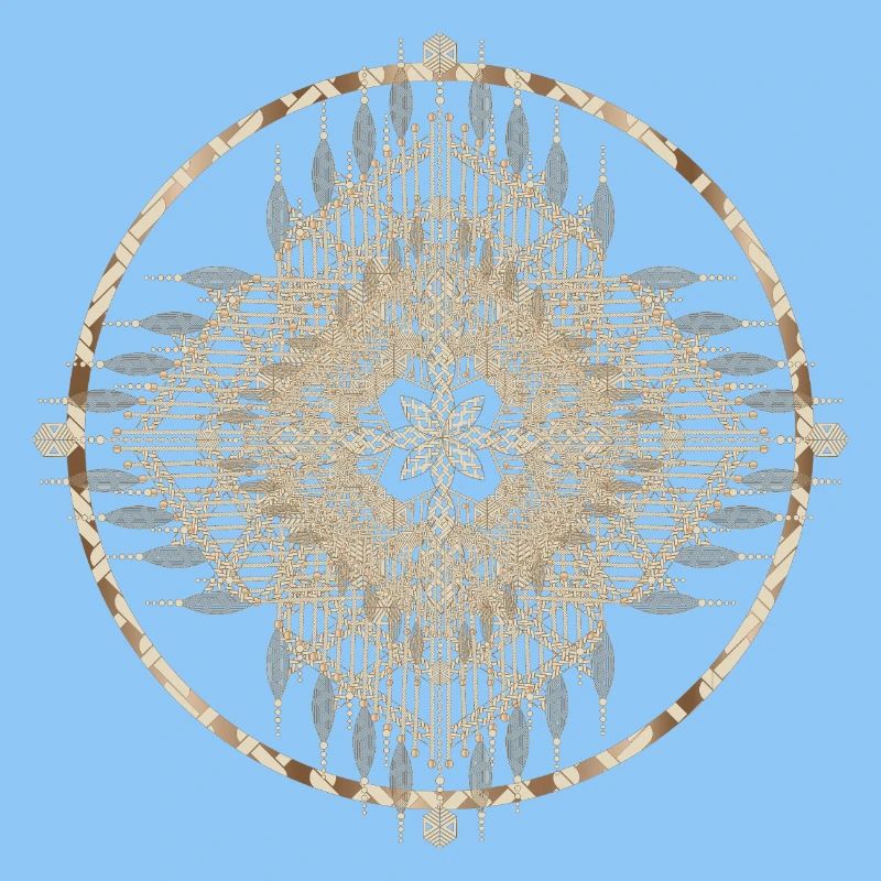 Rundes Makramee Ornament voller Ruhe und Harmonie