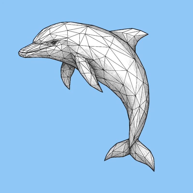 Geometrischer Polygon-Delfin