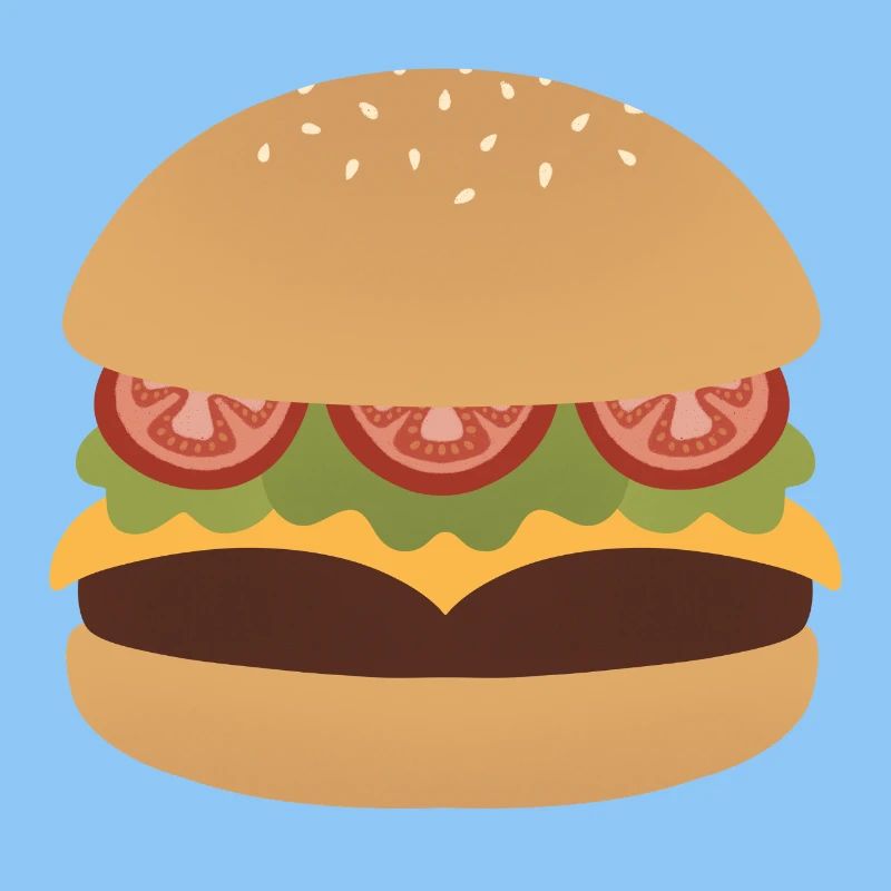 Klassische Burger Flat Kunst