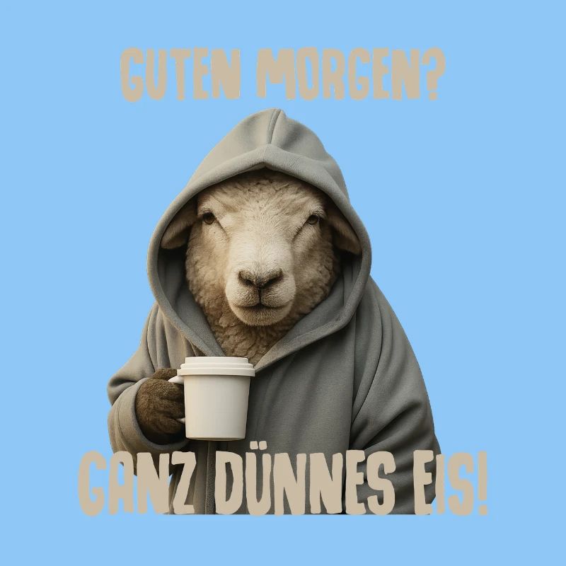 Morgenkaffee mit Schäfchen Hoodie