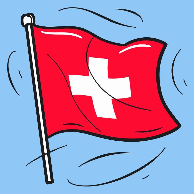 Schweizer Flagge Patriot Design