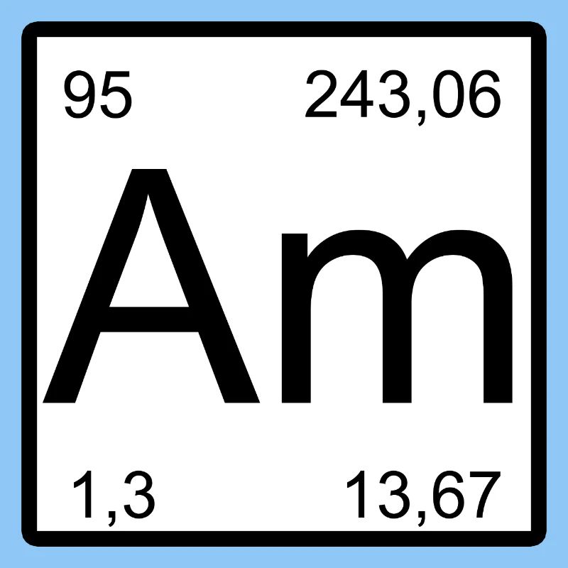 Americium Am Element Typography