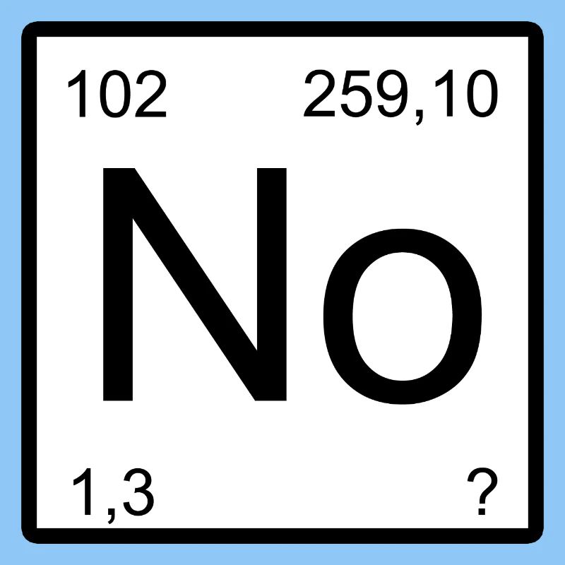 Nobelium No Elemental Nobelium Symbol Tee