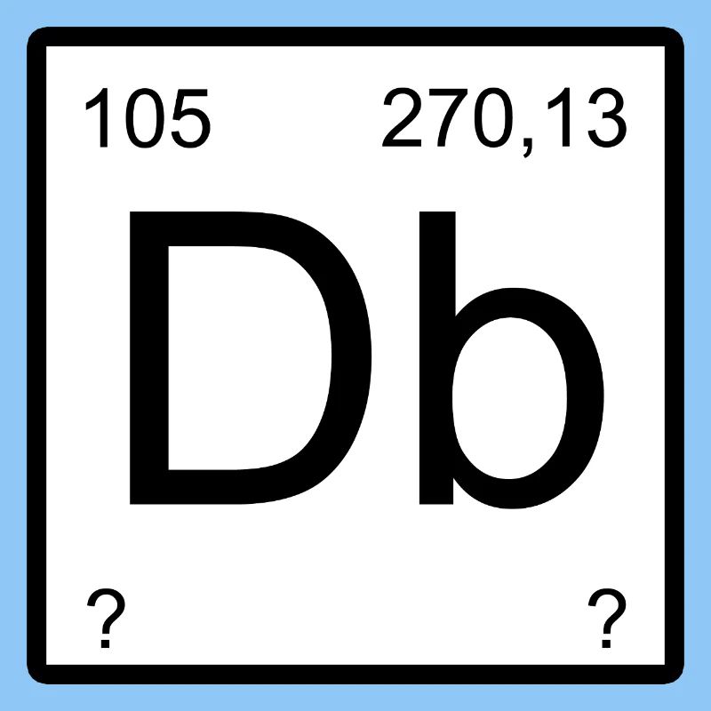 Dubnium Element Typography