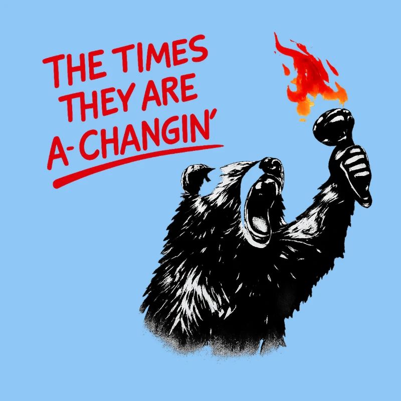 Walking Bear with Fire Torch