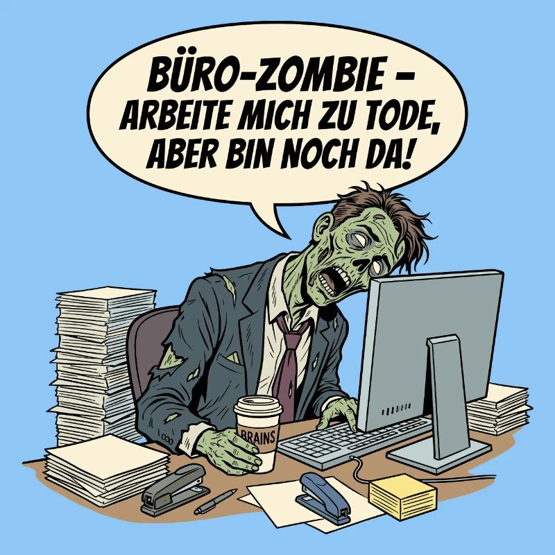 Office zombie: Work until death