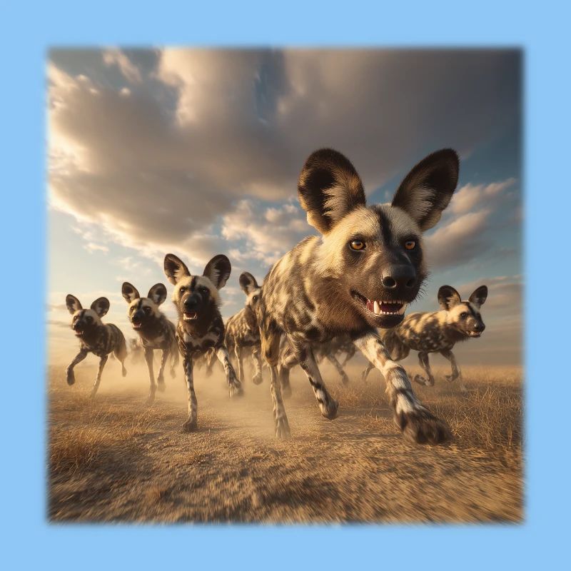 Groupe des Hyènes Conception de la Faune Savannah