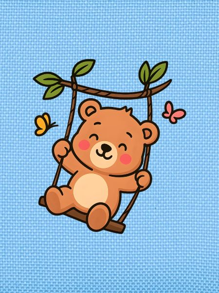 Petit ours en balançoire