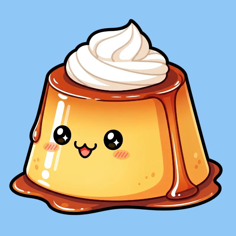 Kawaii Karamellpudding