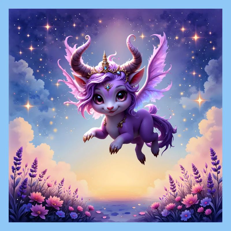 Lila Drache Mondflug