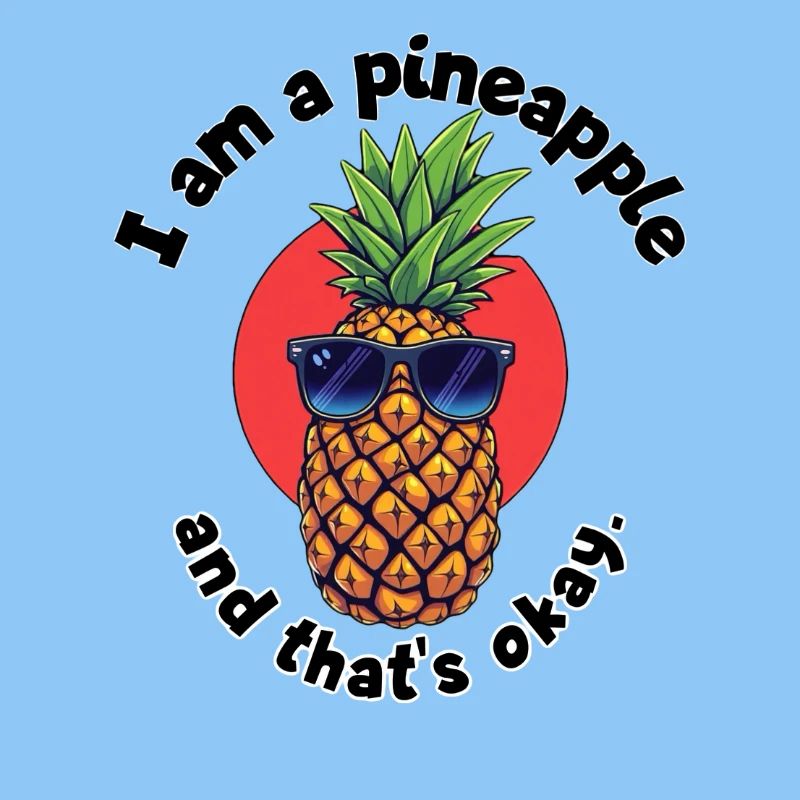Pineapple with sunglasses