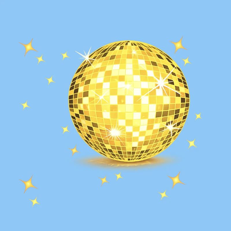 Golden Disco Ball Sparkle