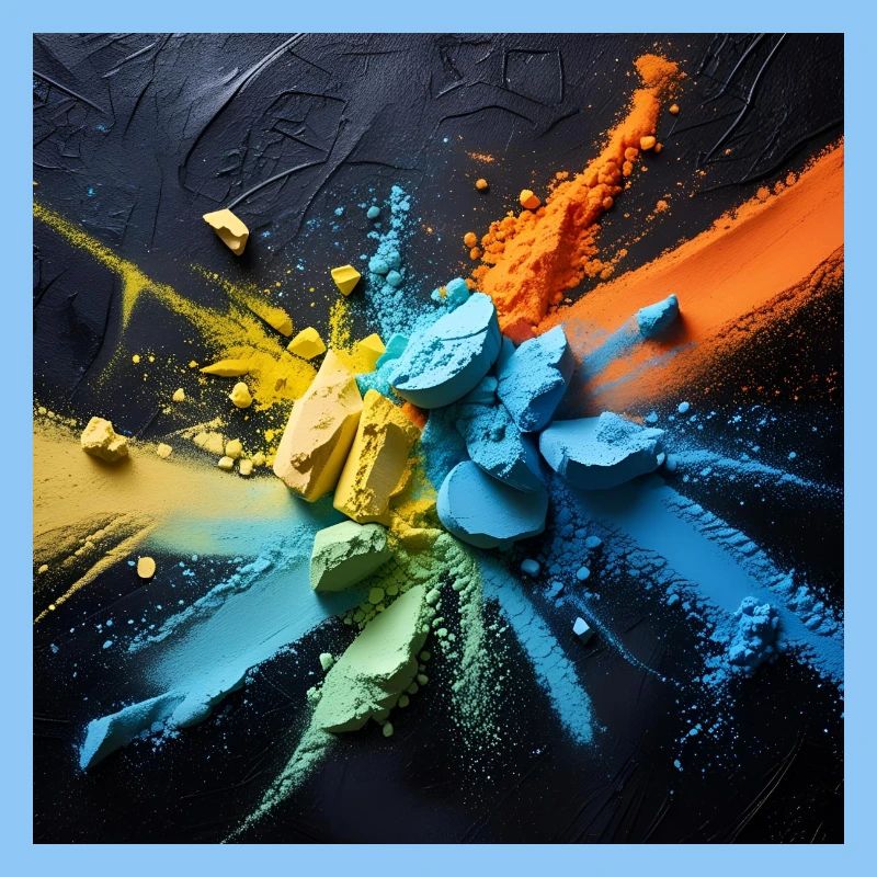 Rainbow dust explosion