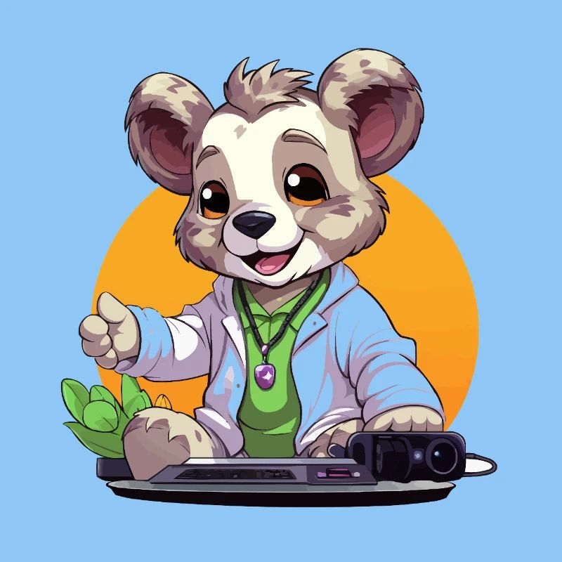 Tech-Koala Creator im Retrolook