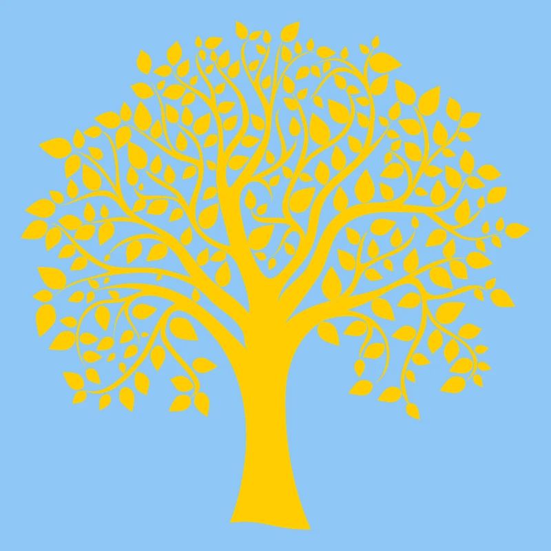 Silhouette de base jaune à imprimé Jumbo Tree
