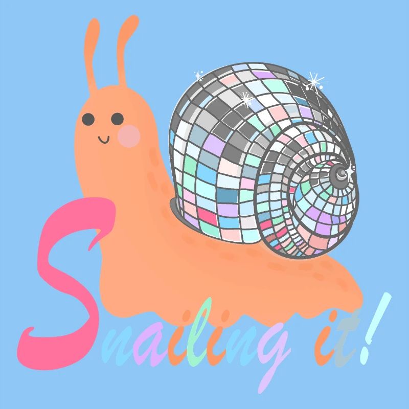 Escargot ! – Escargot coloré avec boule disco