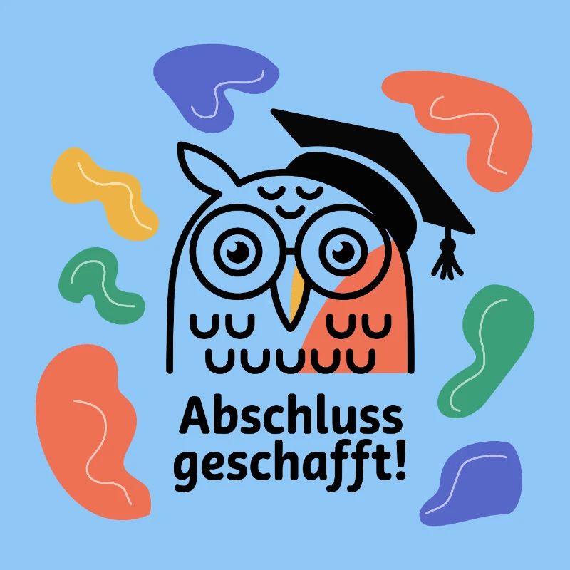 Abschluss-Eule Abstract Organic