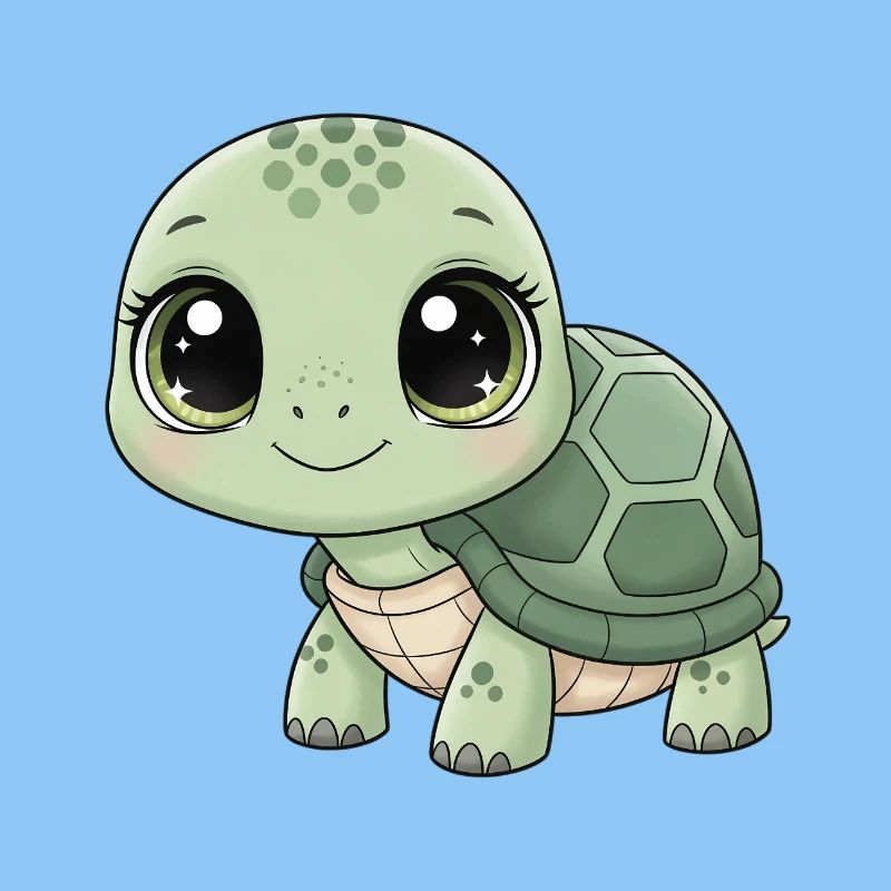 Mintgrüne Kuschelturtle