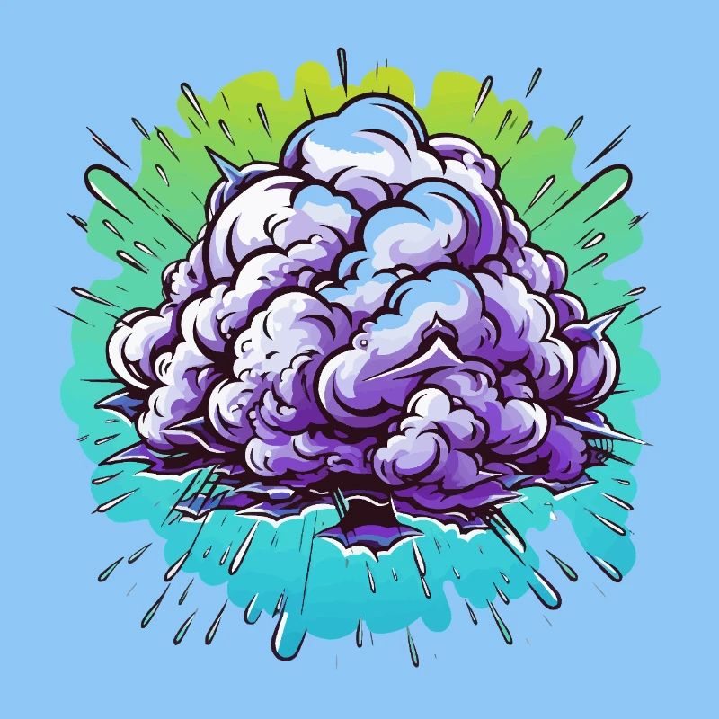 Explosion de la Boule de Brume Violette