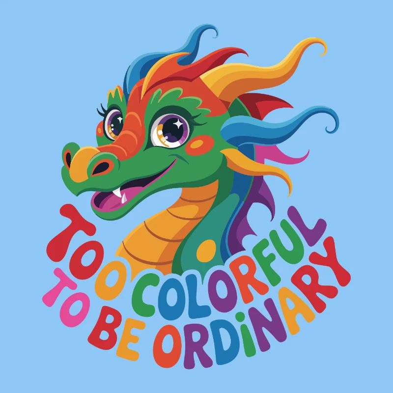 Farbenfroher eigenständiger Drache