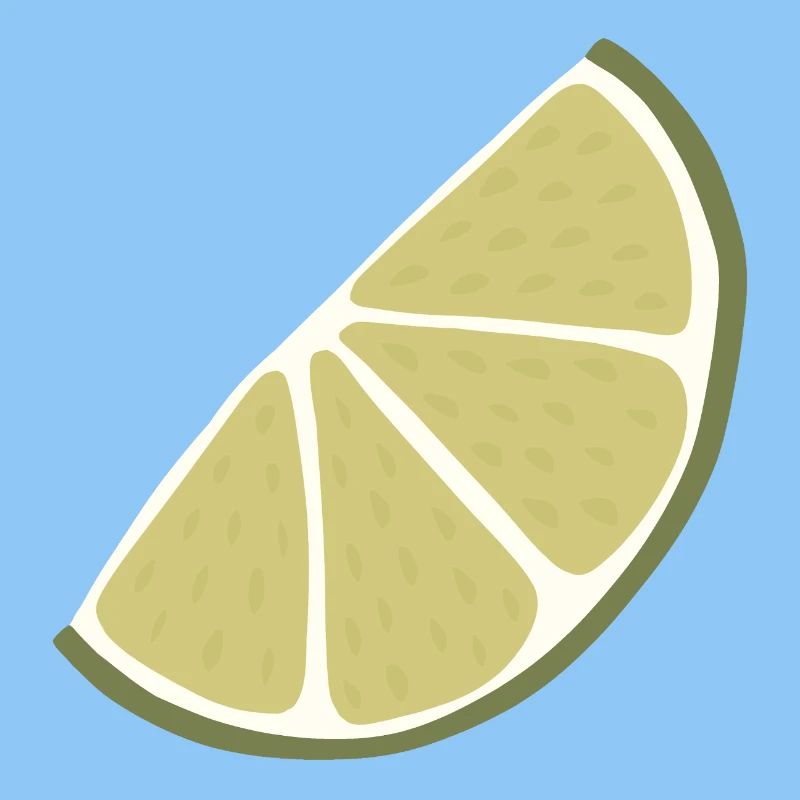 Lime Slice Citron Vert Minimaliste