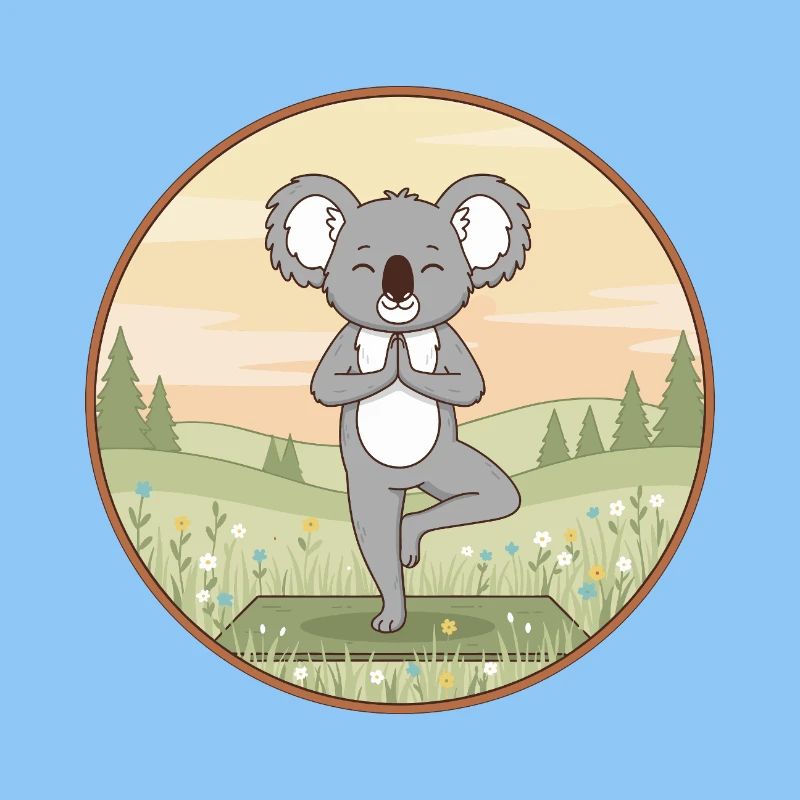 Yoga Koala Bear réalisant des postures d’arbre