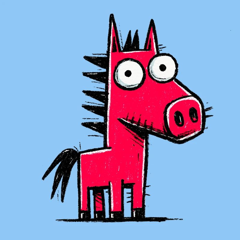 Kunterbuntes Pony-Doodle