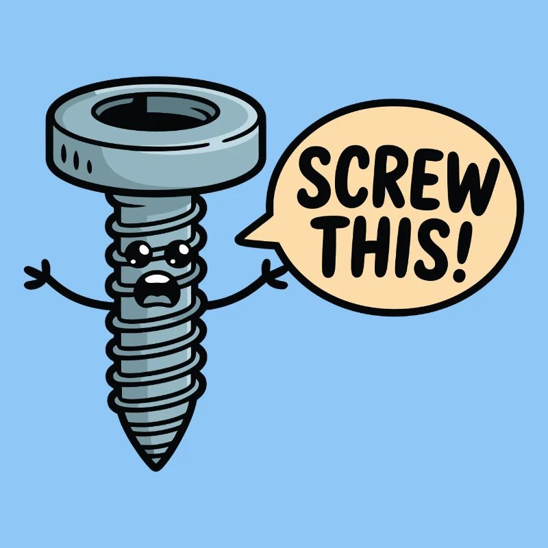 Screw This Cartoon Screw Character