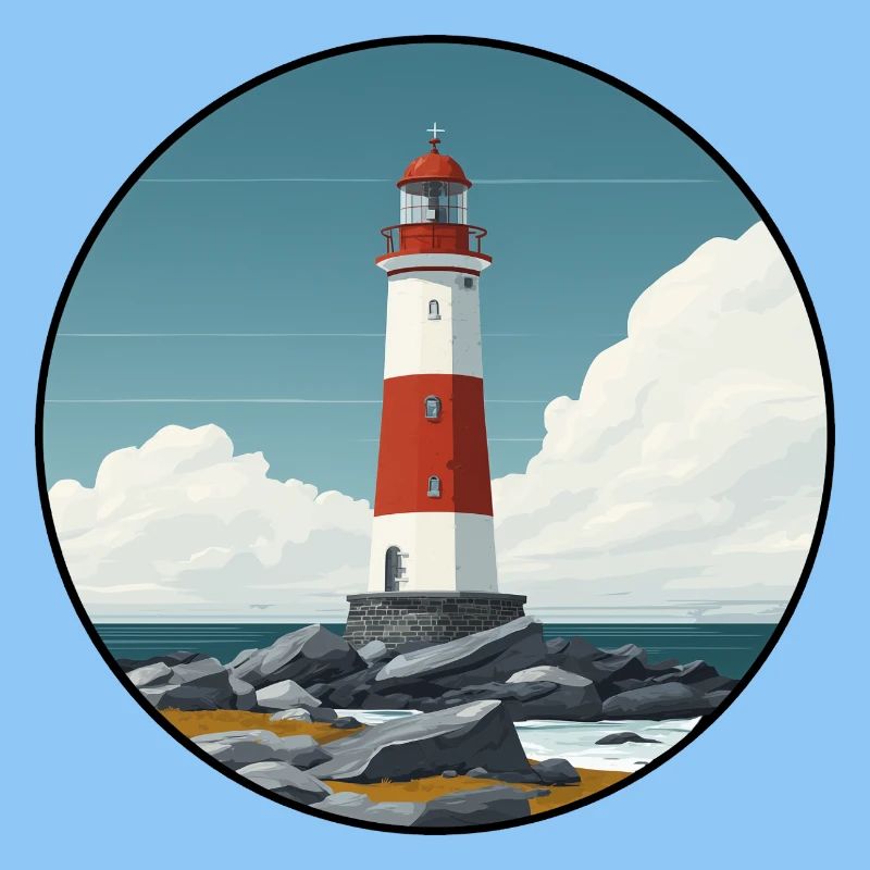 Phare breton sur la côte rocheuse