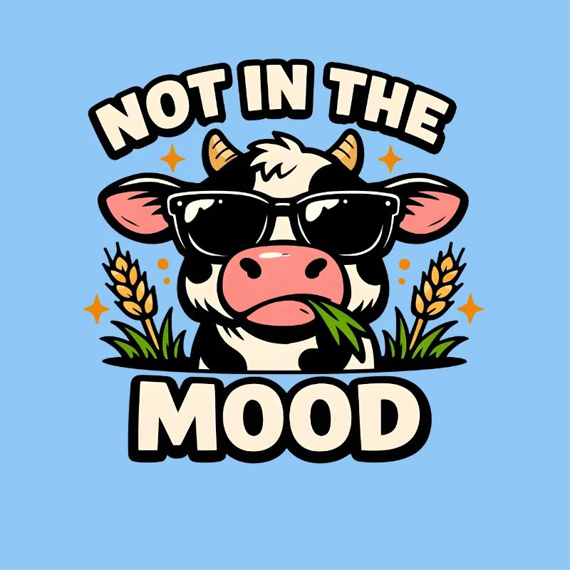 Pas d’humeur – Vache cool avec des lunettes de soleil