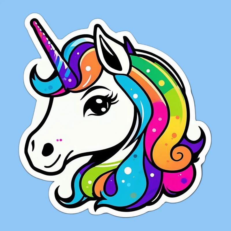 Helles Regenbogen-Einhorn