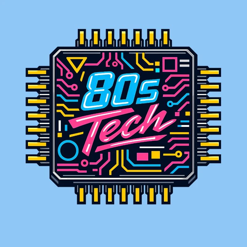 80er Tech Neon Chip